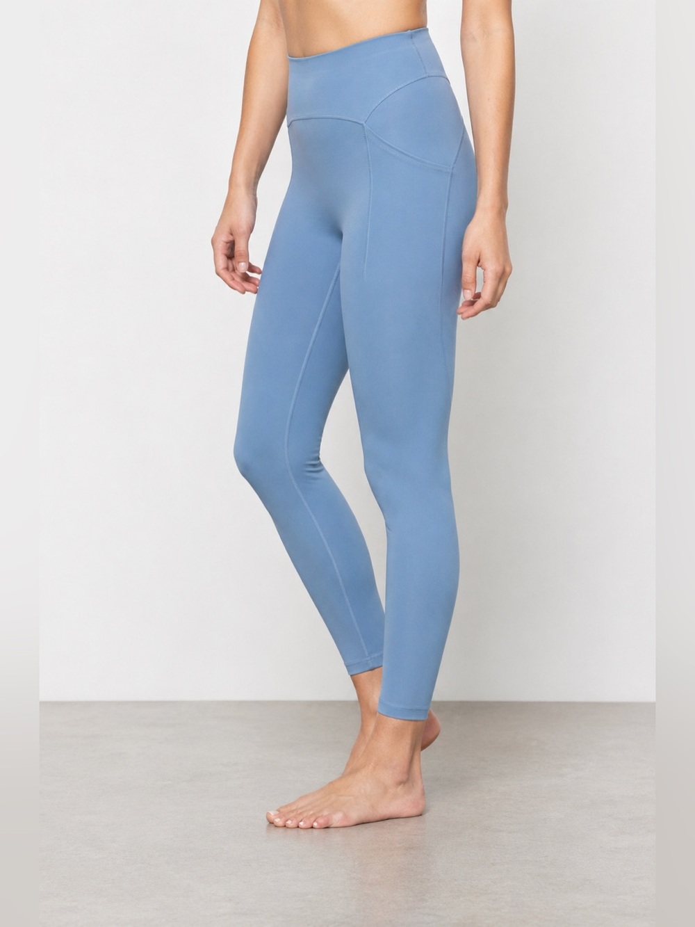 Lululemon Power Thru High Rise Leggings Blue Nile Size 4 Instill Fabric 25”